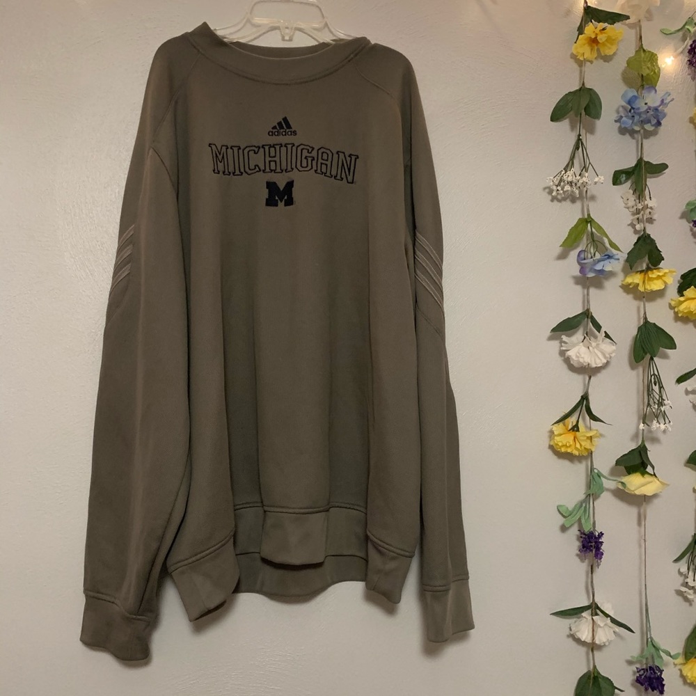 Adidas Michigan Wolverines Long Sleeve Shirt